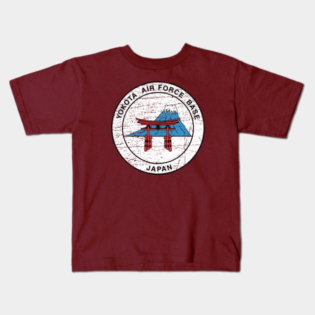 Yokota Air Base Japan Insignia Kids T-Shirt by Mandra